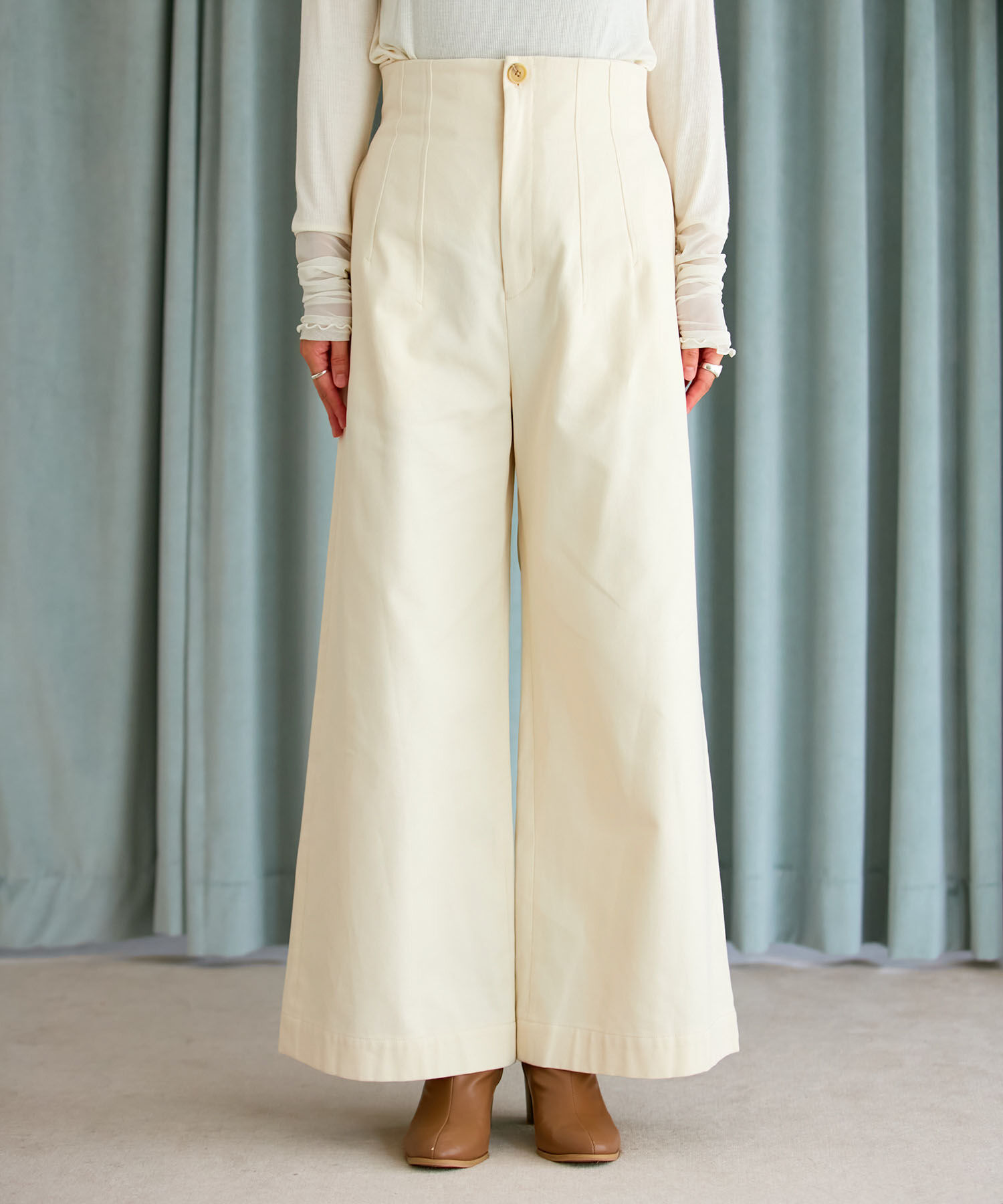 VIS「【洗える】微起毛バギーパンツ」|スラックス|