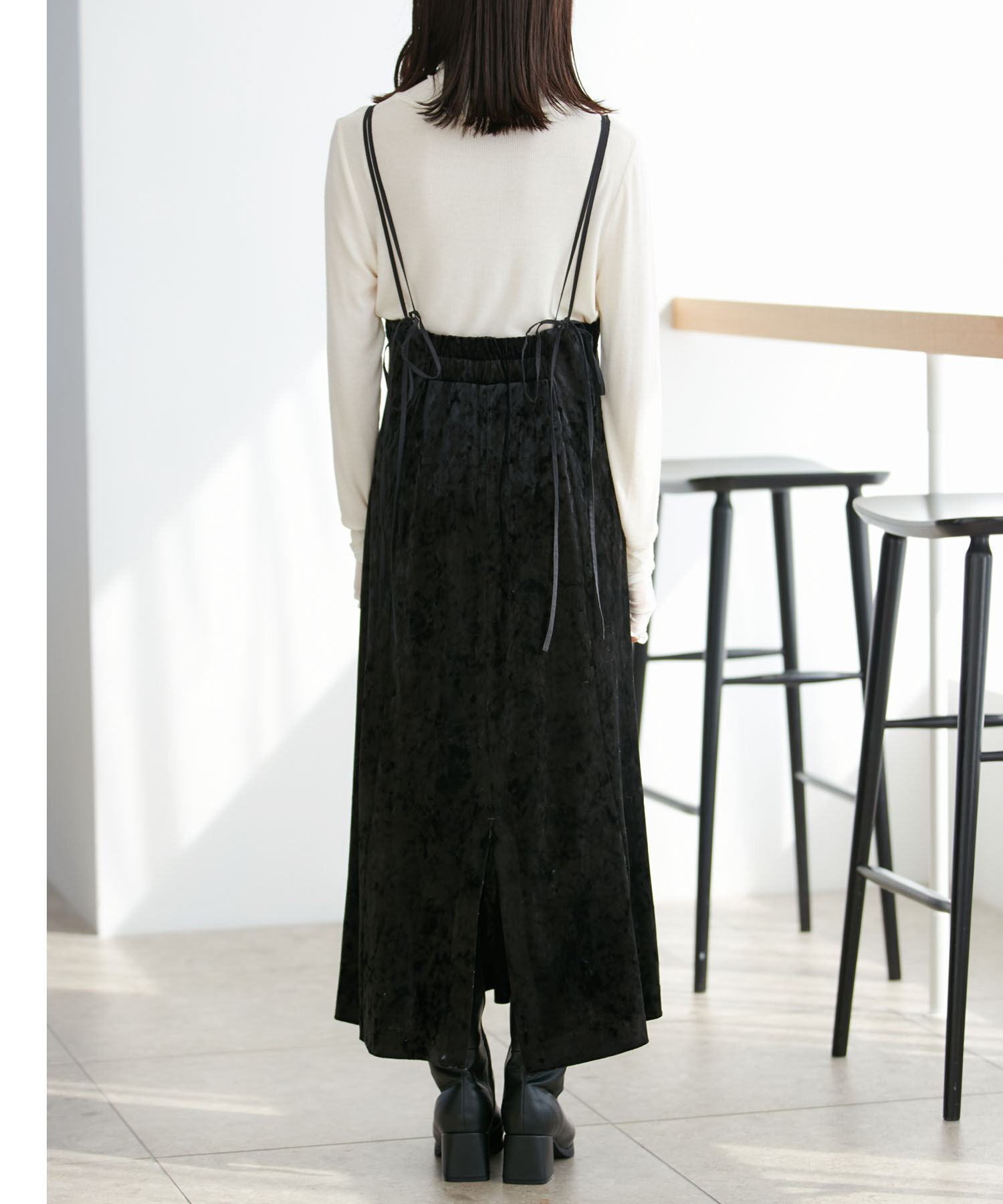 VIS「ベロアレースキャミワンピース」|ワンピース|