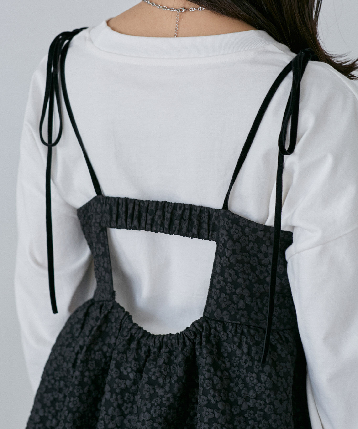 VIS「ジャガードバルーンリボンキャミソール」|キャミソール|