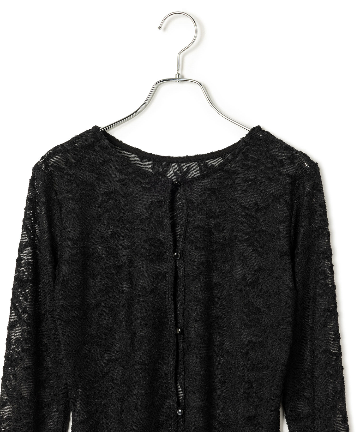 VIS「【前後2WAY】カットジャガードカーディガン【洗える】」|カーディガン|