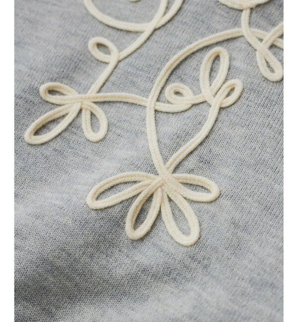 VIS「リーフコード刺繍ニットプルオーバー」|ニット・セーター|