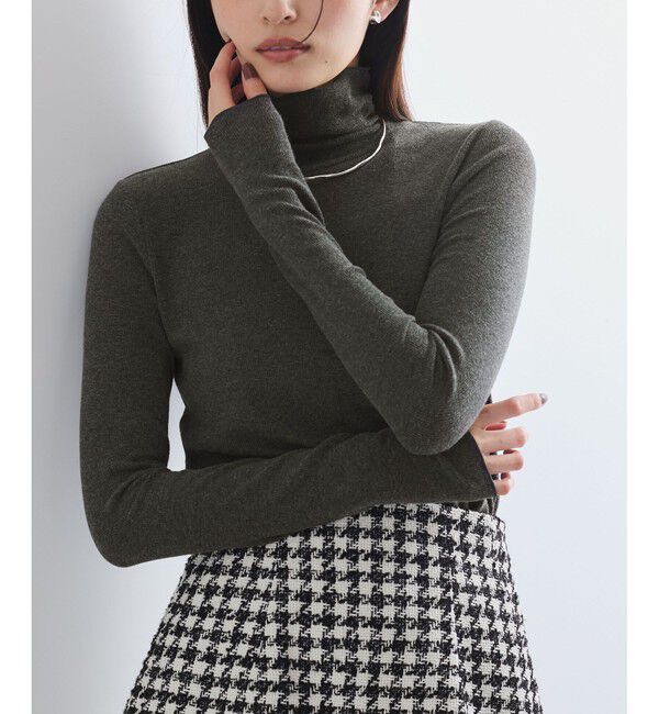 VIS「【静電気防止/洗える 】ハイネック裏起毛テレコカットソー」|Tシャツ・カットソー|