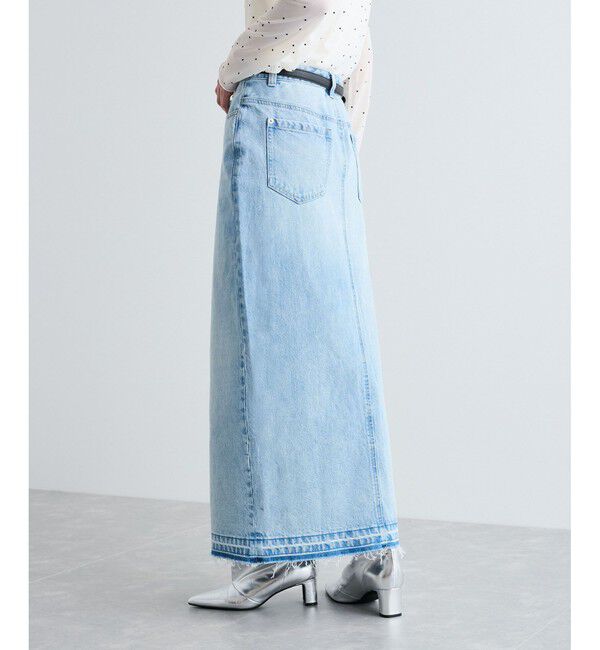 VIS「【洗える】アイラインウォシュデニムスカート」|スカート|