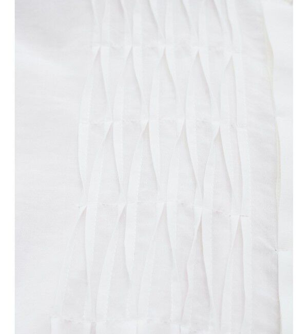 VIS「【接触冷感/洗える】気流染めスモッキングブラウス」|シャツ・ブラウス|