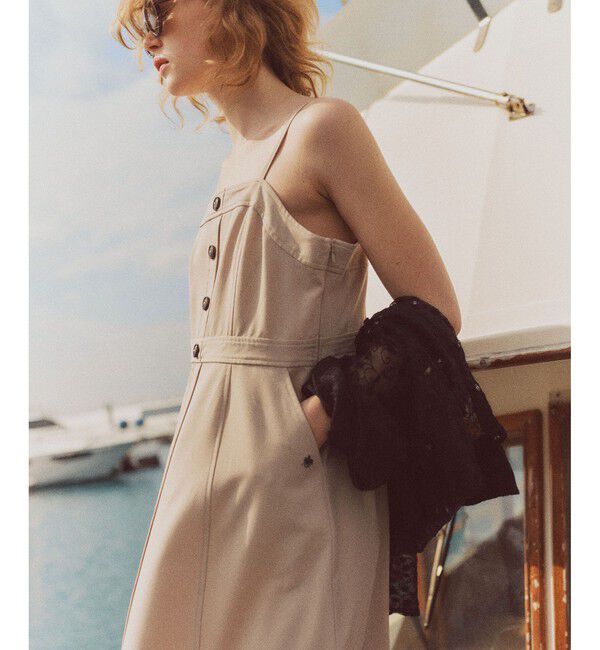 VIS「【POLO BCS】VIS別注フロントボタンツイルワンピース」|ワンピース|