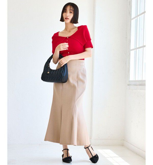 VIS「【美easy】ウーリッシュマーメイドスカート【セットアップ対応/洗える】」|スカート|