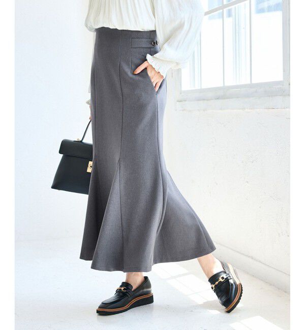 VIS「【美easy】ウーリッシュマーメイドスカート【セットアップ対応/洗える】」|スカート|