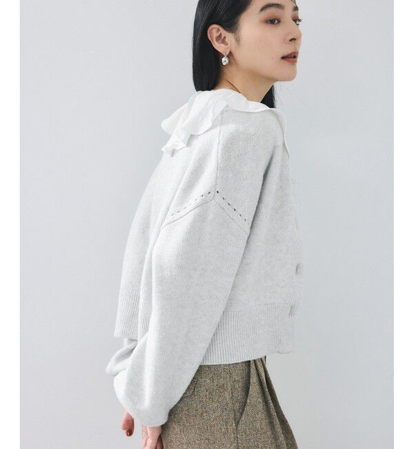 VIS「ハートアソートパール釦ラメミックスカーディガン/イージーケア・一部WEB限定カラー」|カーディガン|