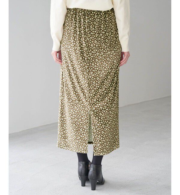 Rope&rsquo;Picnic「リンクコーデ/花柄ベロアアイラインスカート」|スカート|