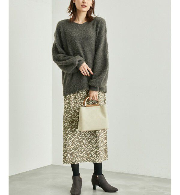 Rope&rsquo;Picnic「リンクコーデ/花柄ベロアアイラインスカート」|スカート|