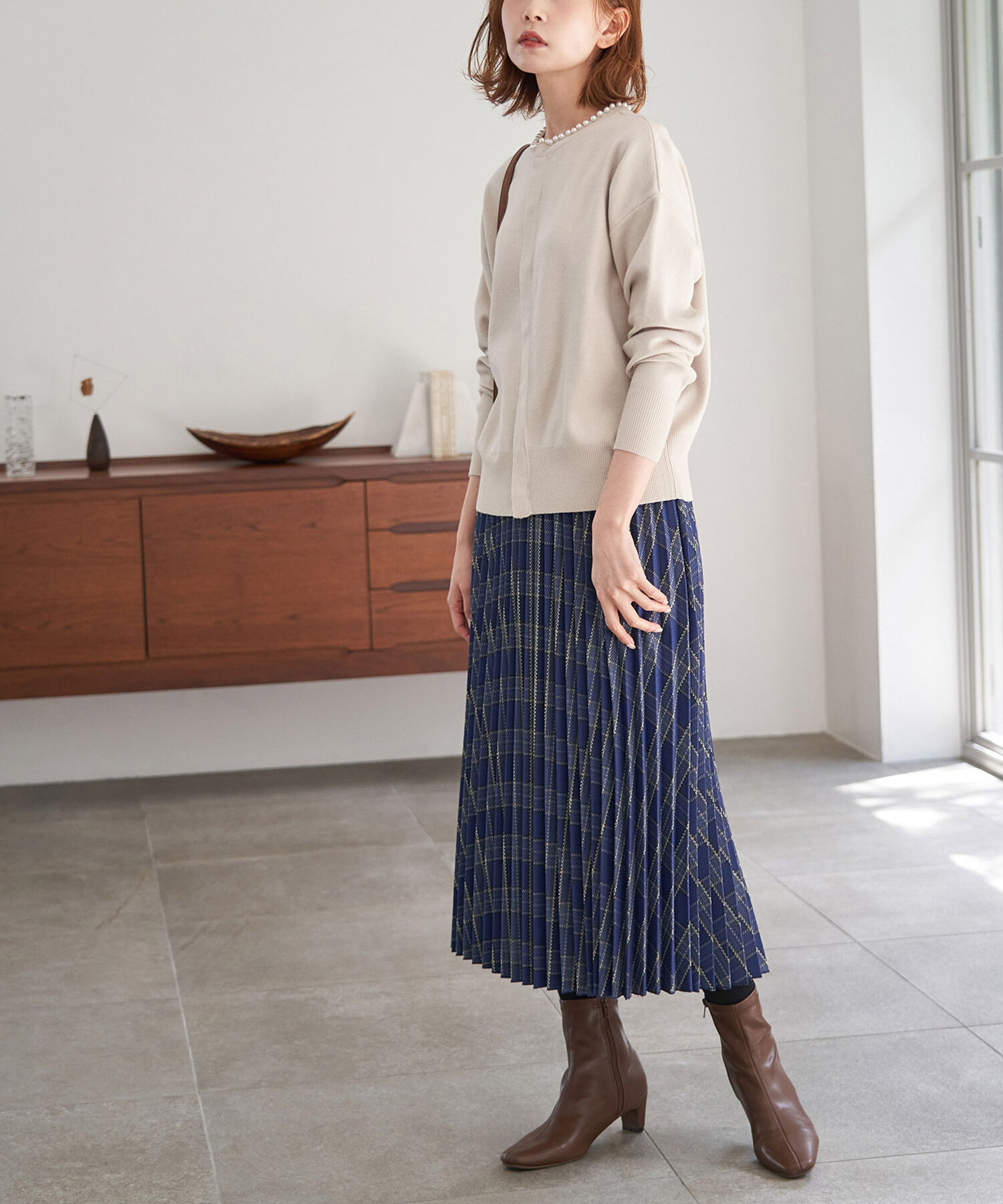 Rope&rsquo;Picnic「午後の紅茶&times;ROPE' PICNIC/チェックプリーツスカート/リンクコーデ」|スカート|