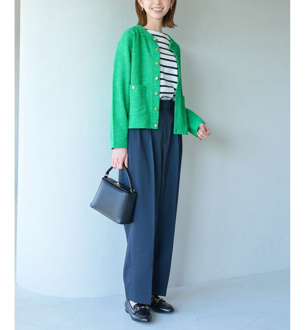 Rope&rsquo;Picnic「カットツイードメタル釦カーディガン」|カーディガン|