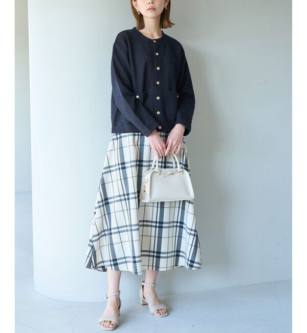 Rope&rsquo;Picnic「カットツイードメタル釦カーディガン」|カーディガン|