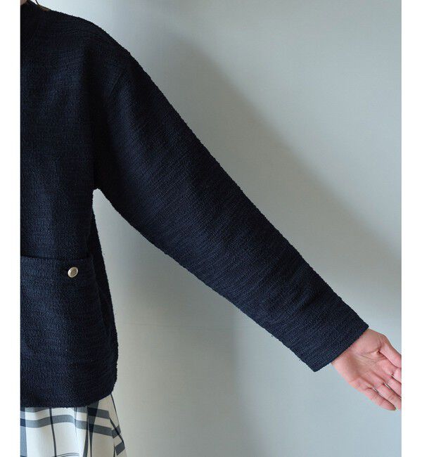 Rope&rsquo;Picnic「カットツイードメタル釦カーディガン」|カーディガン|