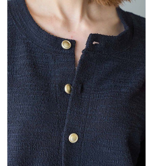 Rope&rsquo;Picnic「カットツイードメタル釦カーディガン」|カーディガン|