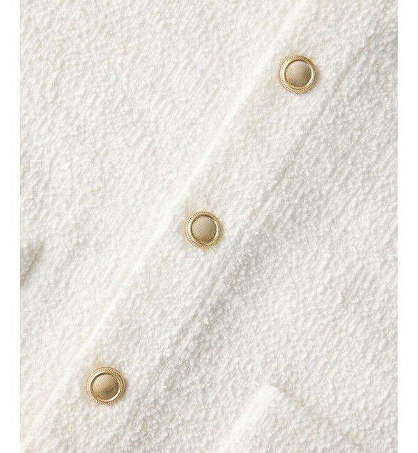 Rope&rsquo;Picnic「カットツイードメタル釦カーディガン」|カーディガン|