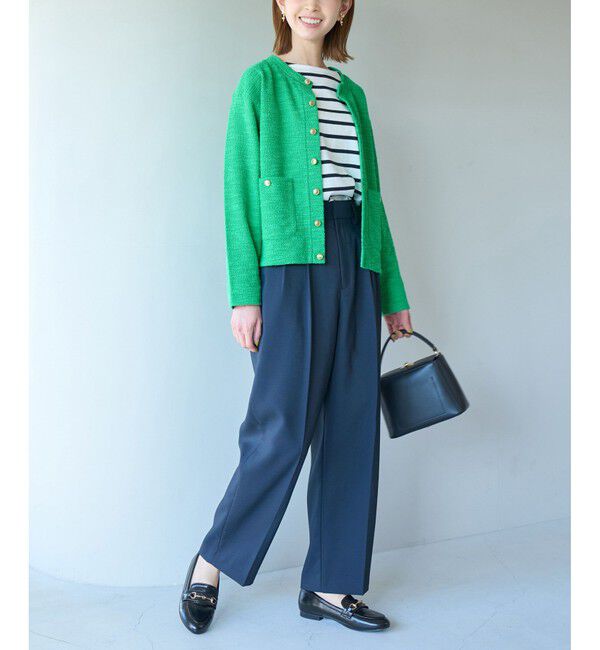 Rope&rsquo;Picnic「カットツイードメタル釦カーディガン」|カーディガン|