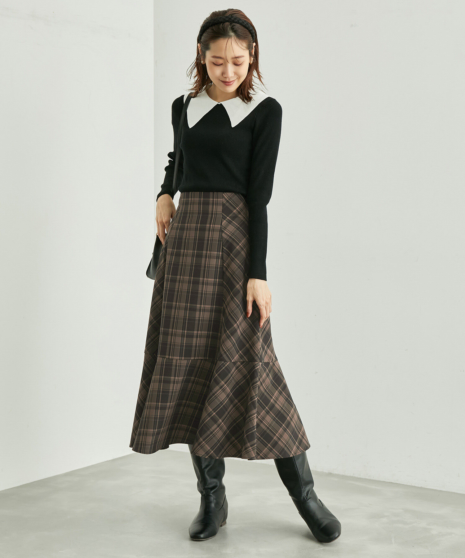 Rope&rsquo;Picnic「チェックセミマーメイドスカート」|スカート|