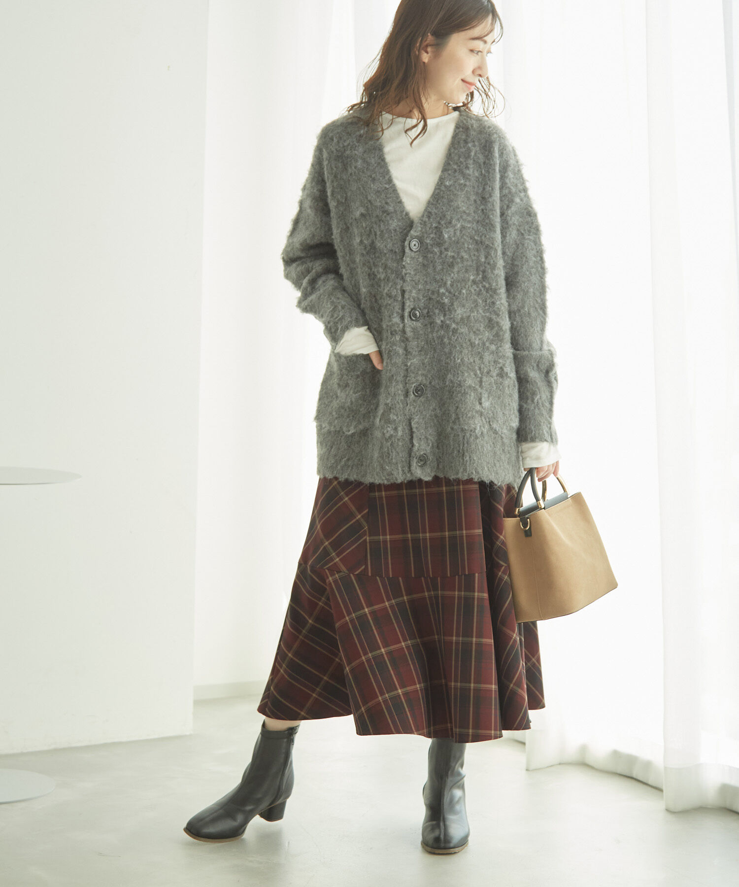 Rope&rsquo;Picnic「チェックセミマーメイドスカート」|スカート|