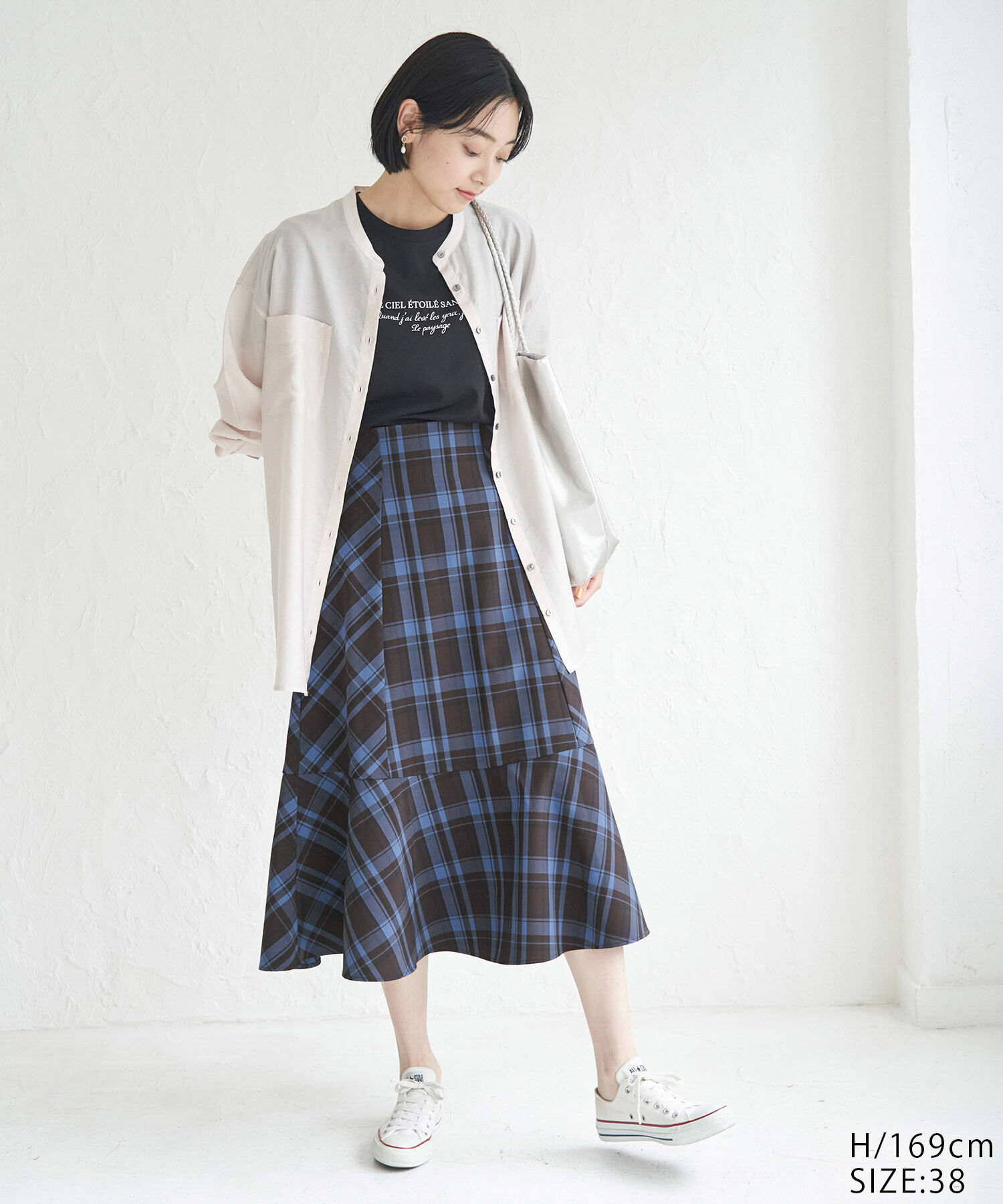 Rope&rsquo;Picnic「チェックセミマーメイドスカート」|スカート|