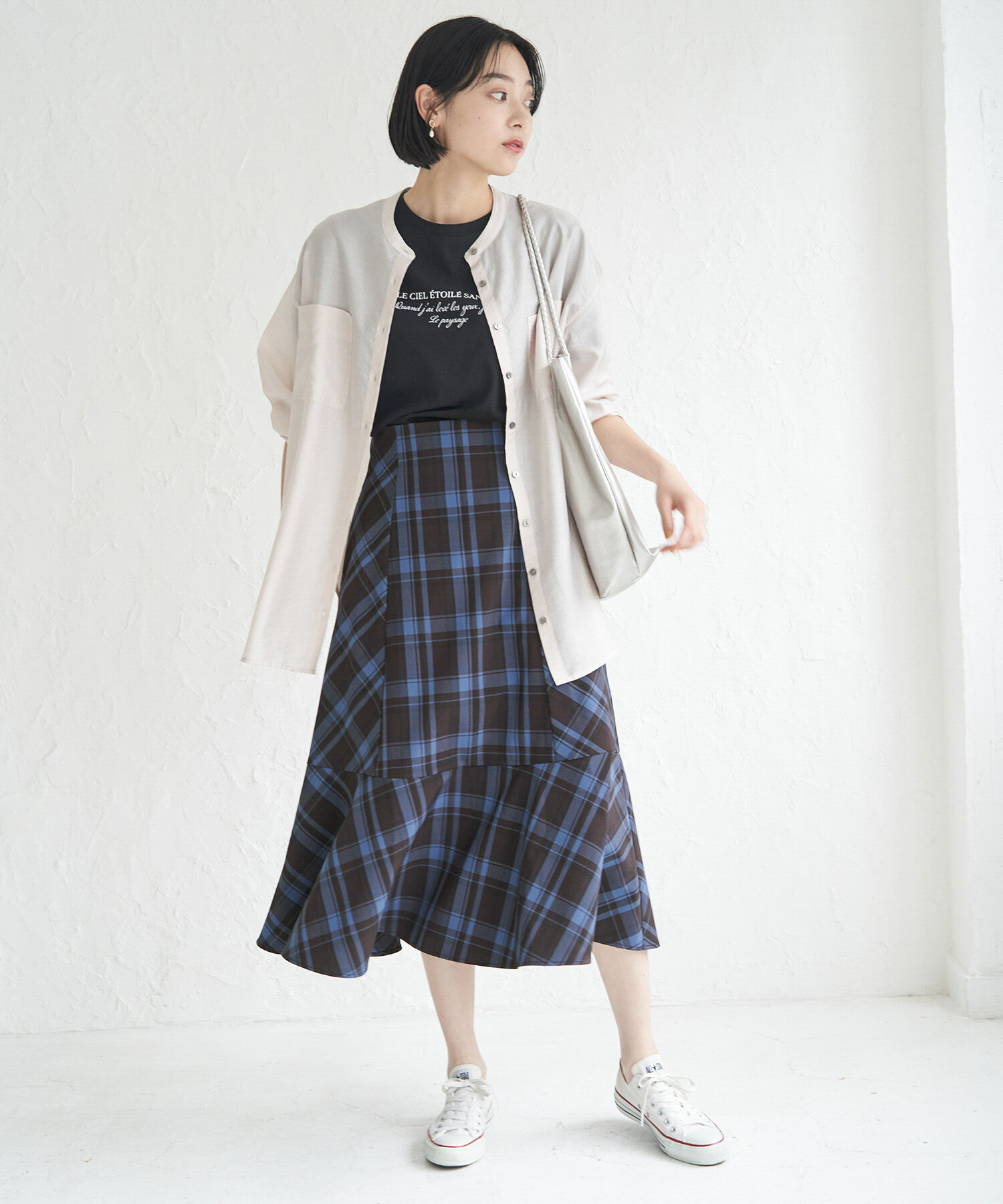 Rope&rsquo;Picnic「チェックセミマーメイドスカート」|スカート|