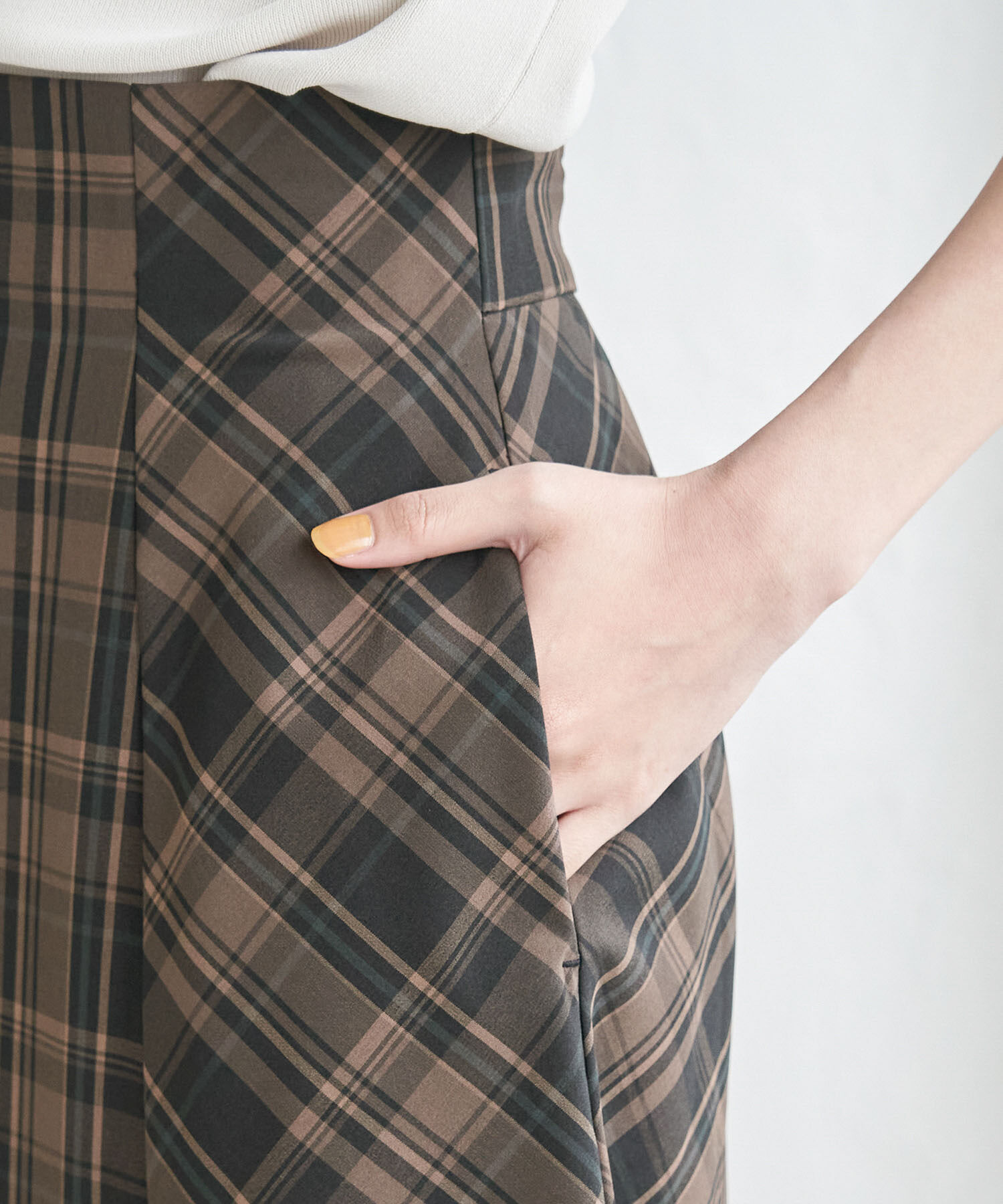 Rope&rsquo;Picnic「チェックセミマーメイドスカート」|スカート|