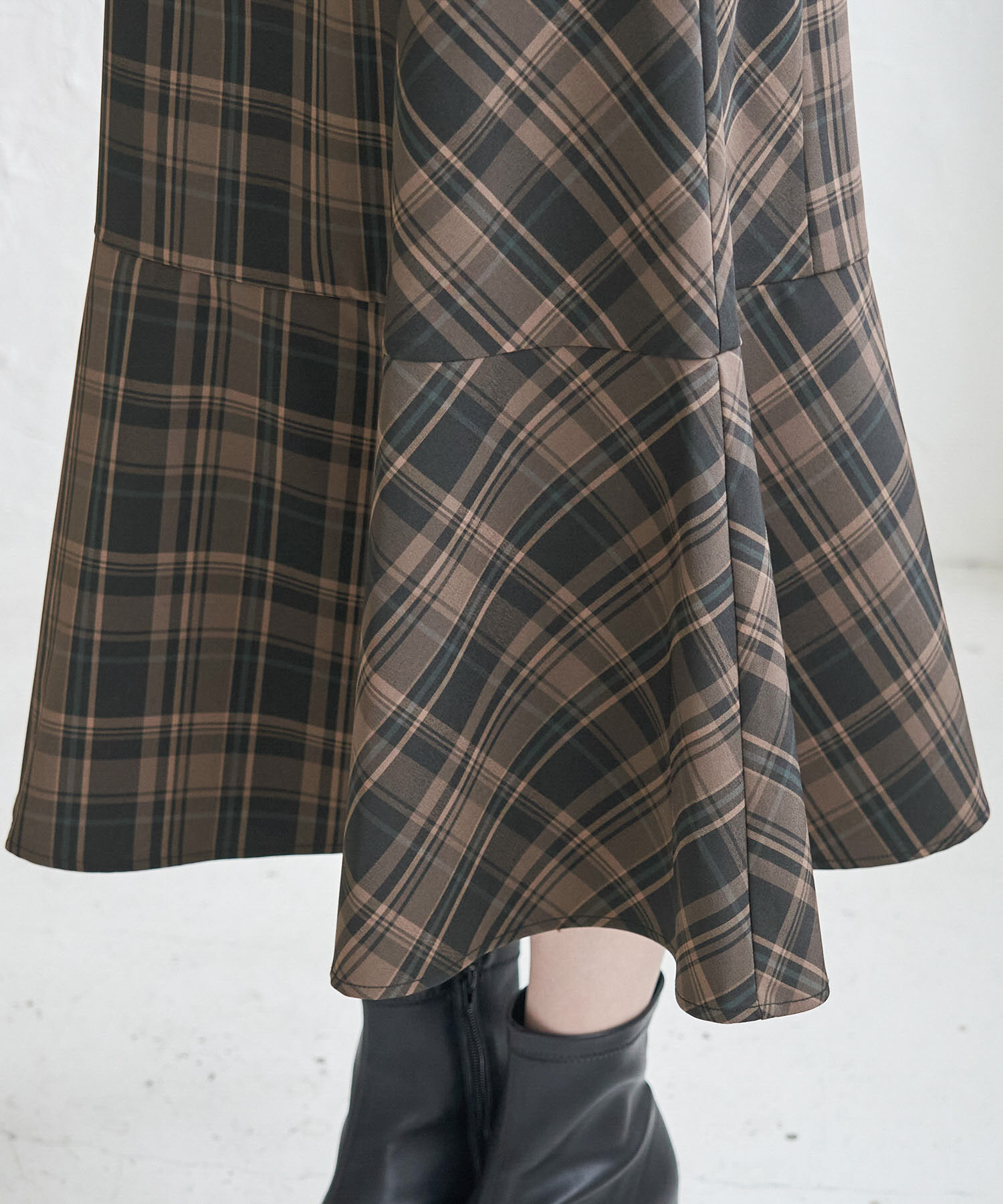 Rope&rsquo;Picnic「チェックセミマーメイドスカート」|スカート|