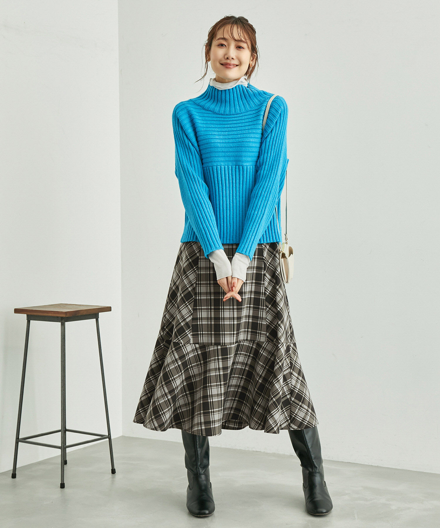 Rope&rsquo;Picnic「チェックセミマーメイドスカート」|スカート|