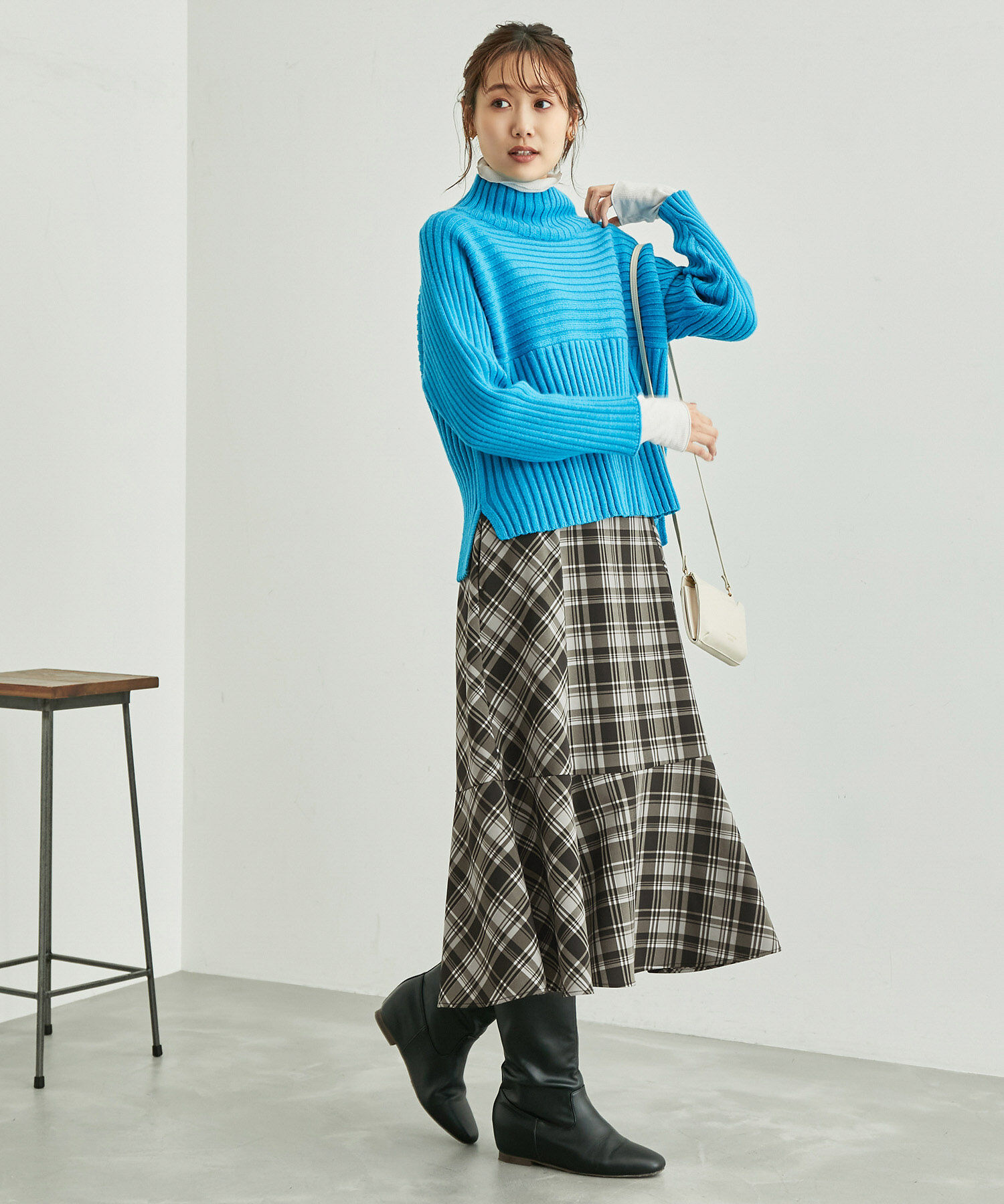 Rope&rsquo;Picnic「チェックセミマーメイドスカート」|スカート|