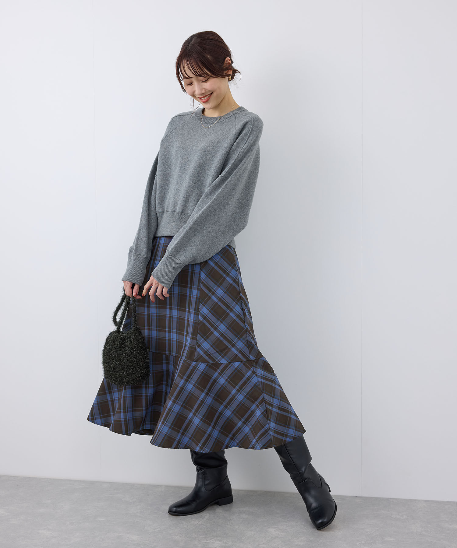 Rope&rsquo;Picnic「チェックセミマーメイドスカート」|スカート|