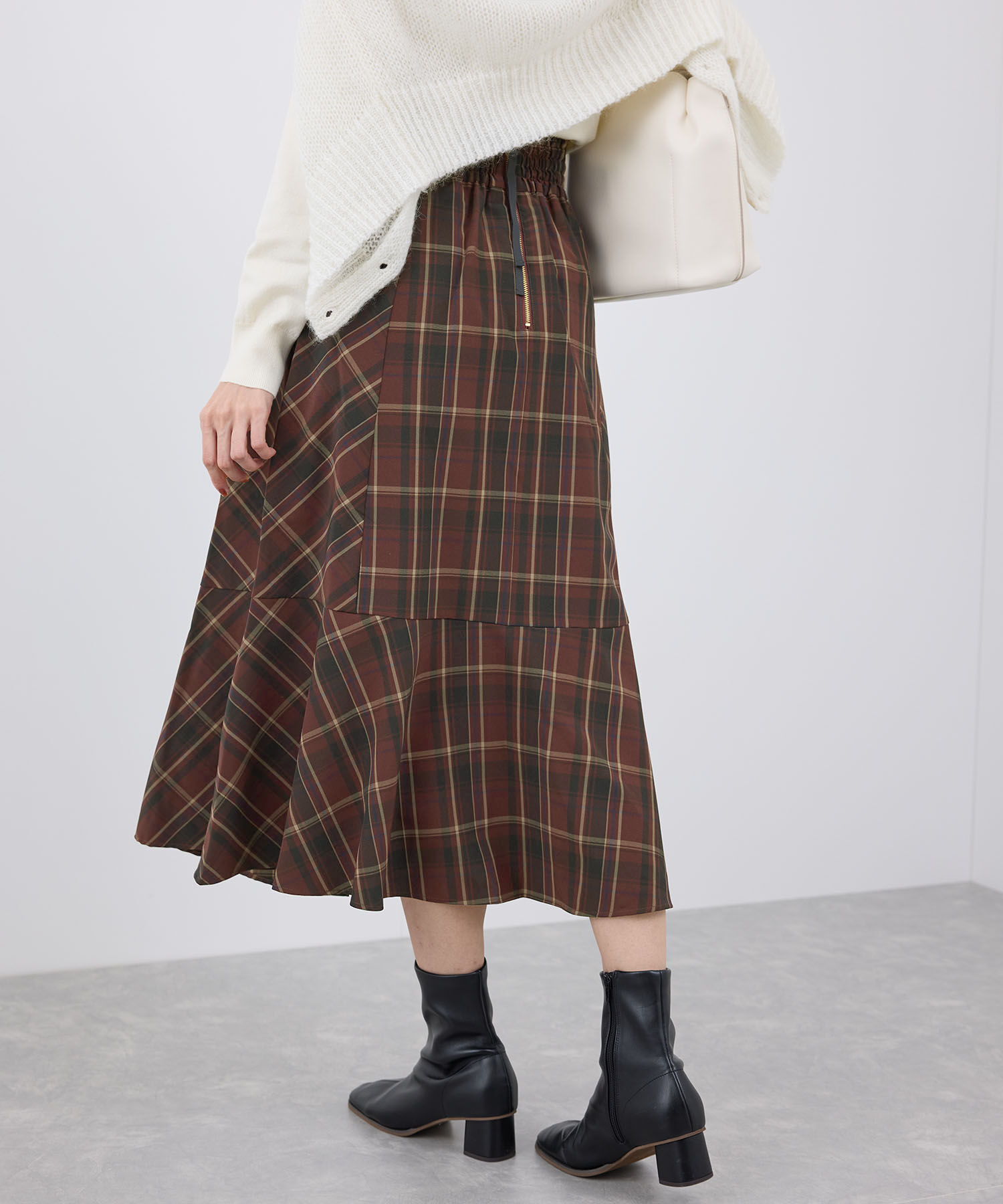 Rope&rsquo;Picnic「チェックセミマーメイドスカート」|スカート|