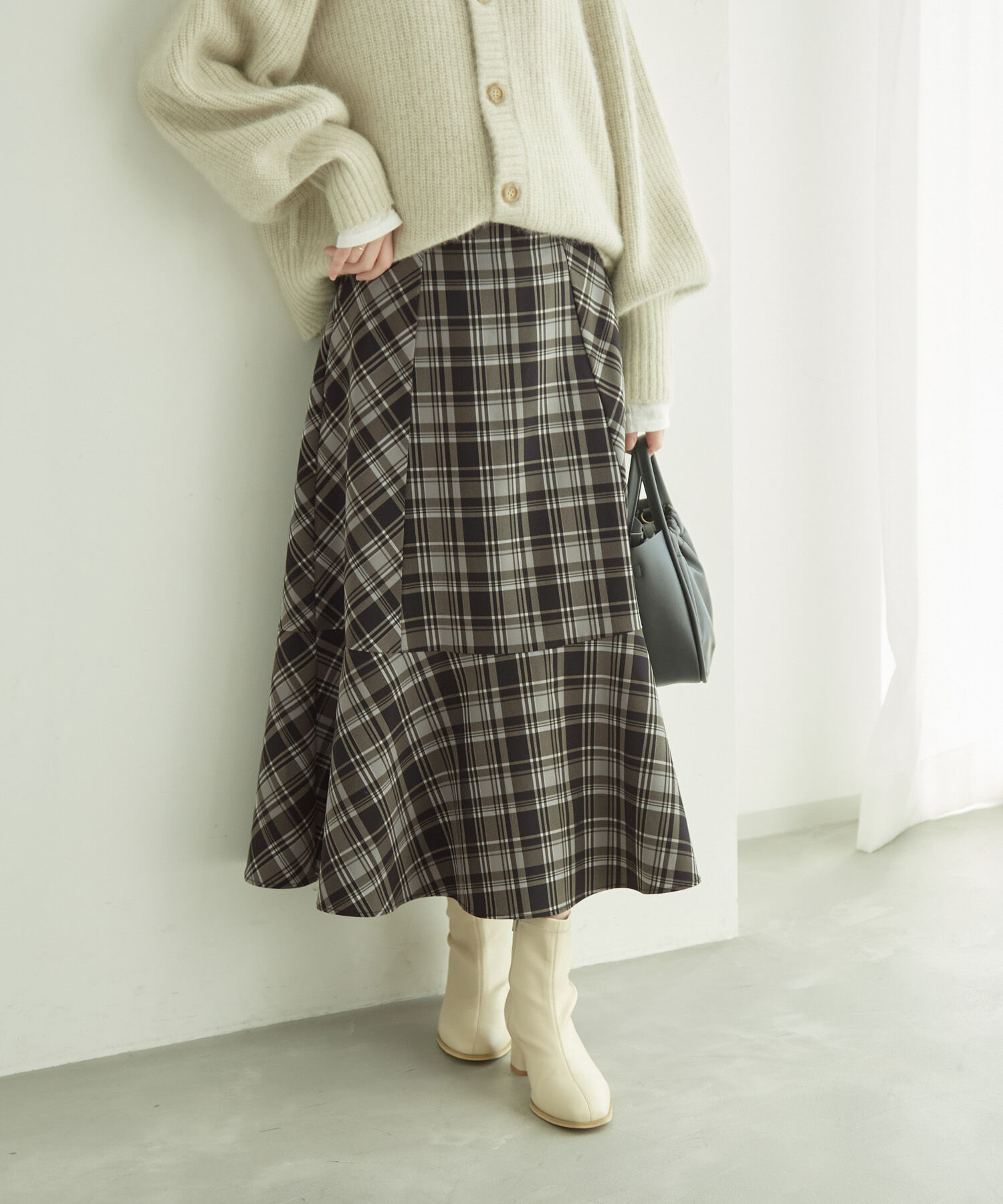 Rope&rsquo;Picnic「チェックセミマーメイドスカート」|スカート|
