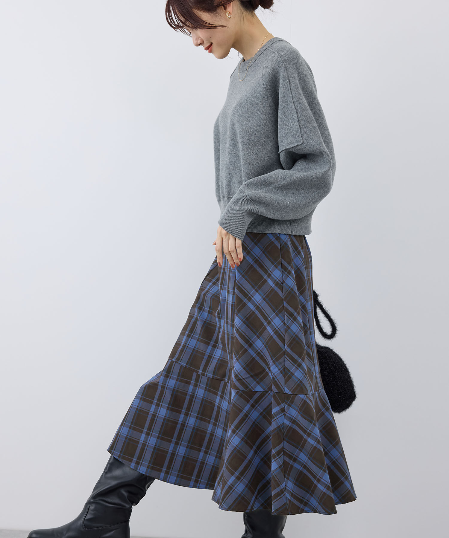 Rope&rsquo;Picnic「チェックセミマーメイドスカート」|スカート|