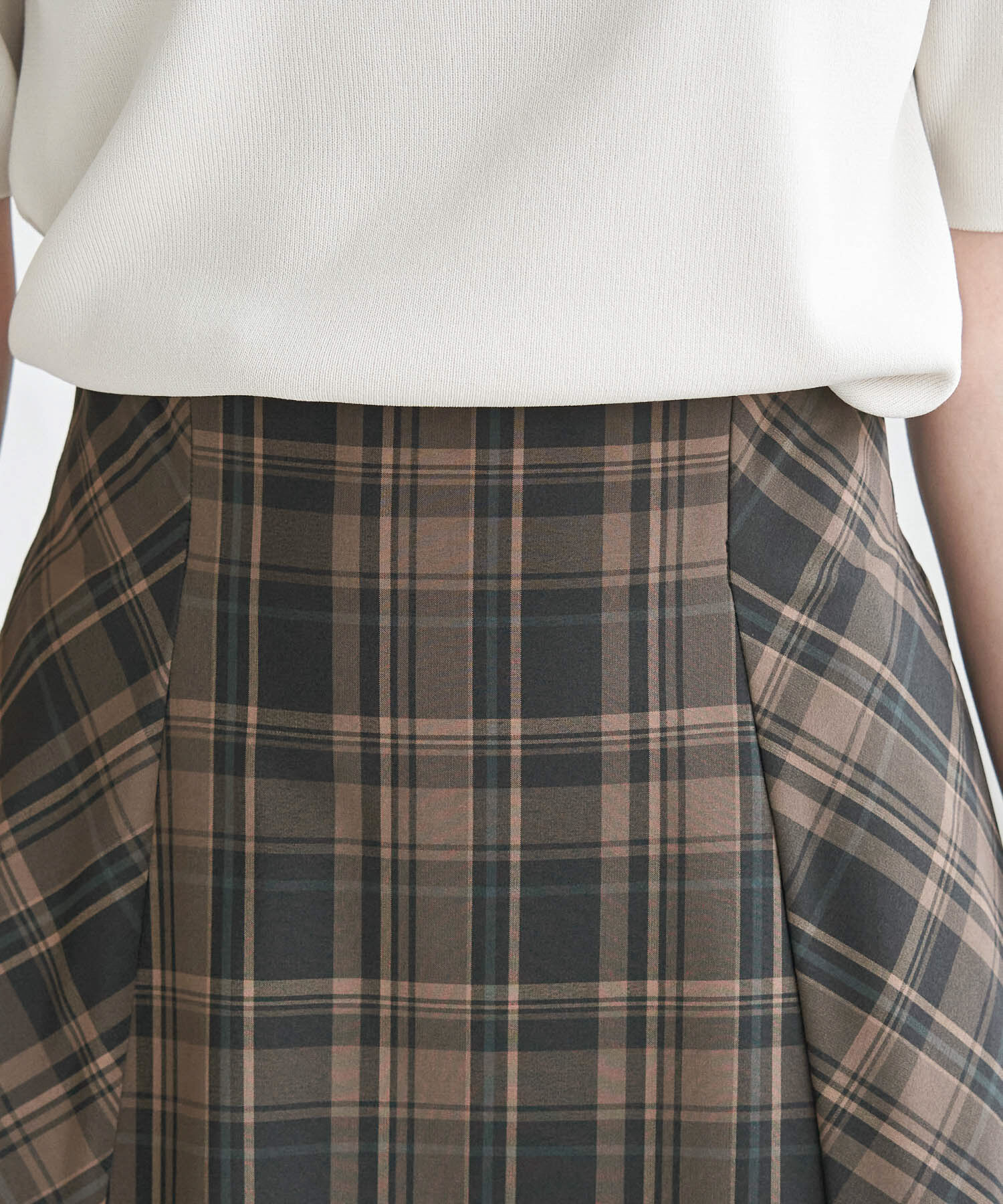 Rope&rsquo;Picnic「チェックセミマーメイドスカート」|スカート|