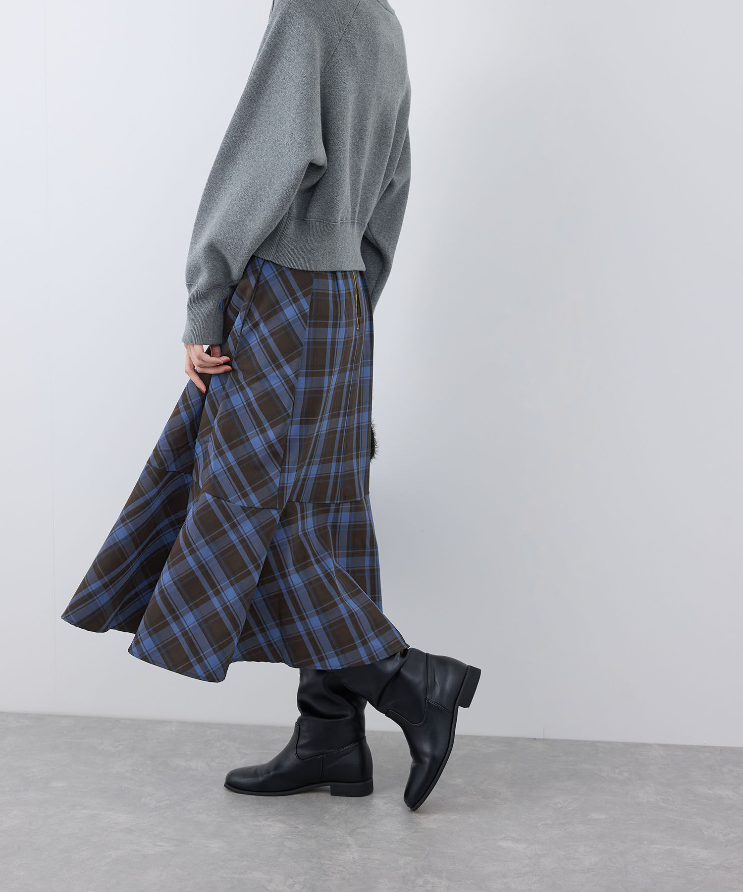 Rope&rsquo;Picnic「チェックセミマーメイドスカート」|スカート|