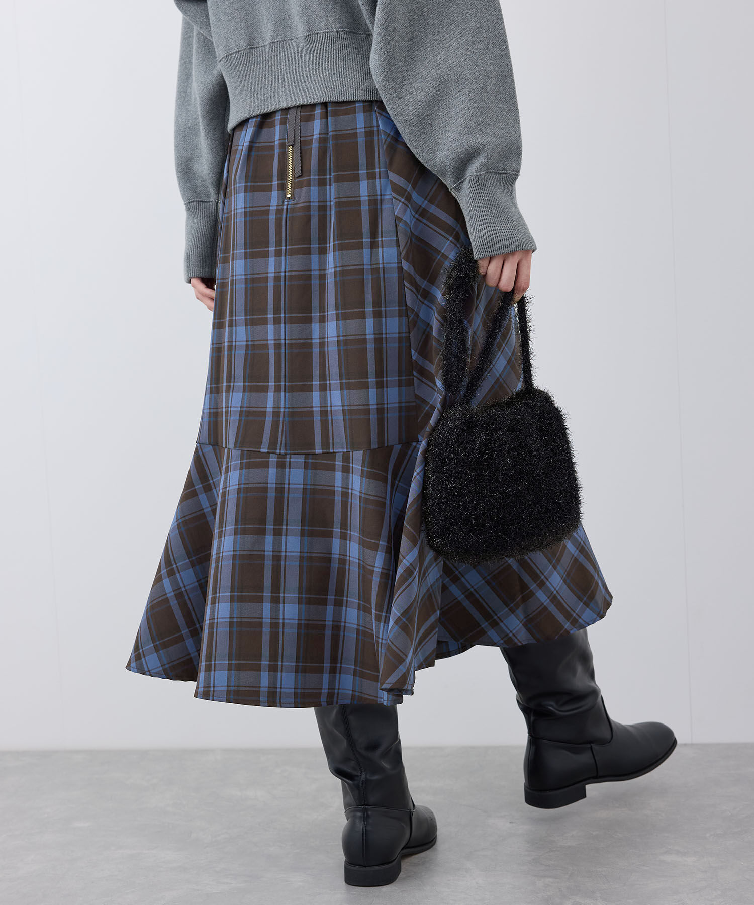 Rope&rsquo;Picnic「チェックセミマーメイドスカート」|スカート|