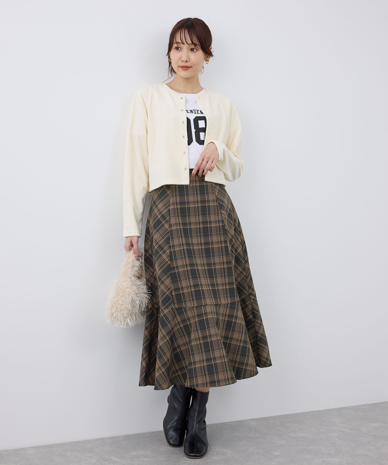 Rope&rsquo;Picnic「チェックセミマーメイドスカート」|スカート|
