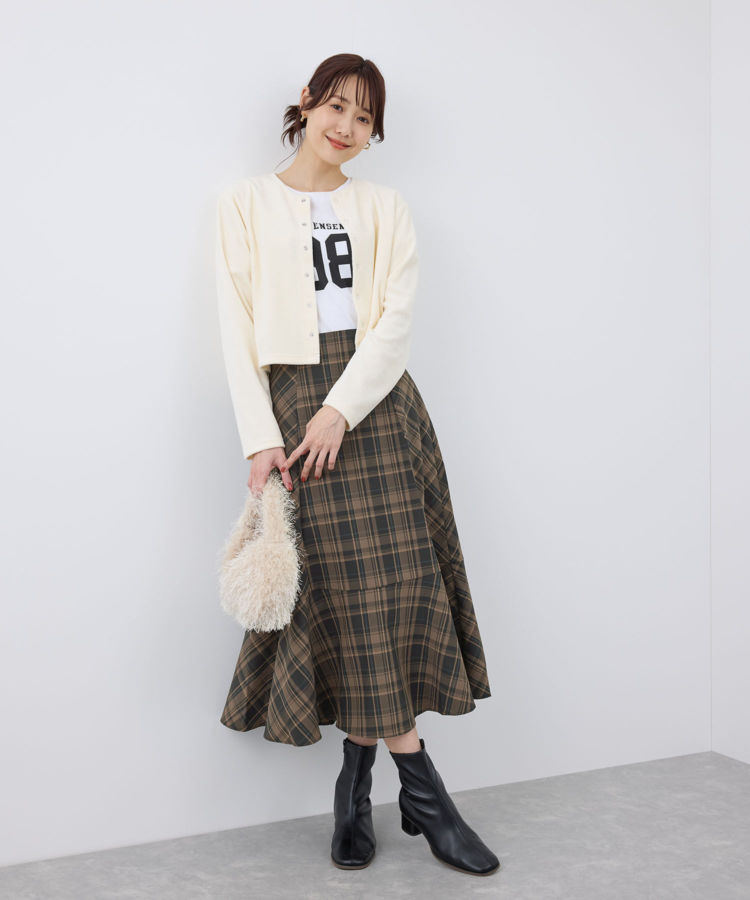 Rope&rsquo;Picnic「チェックセミマーメイドスカート」|スカート|