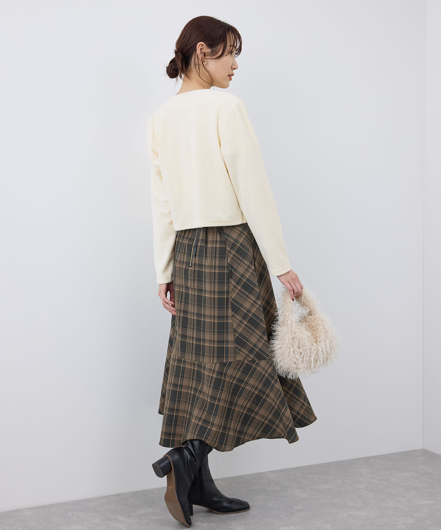 Rope&rsquo;Picnic「チェックセミマーメイドスカート」|スカート|