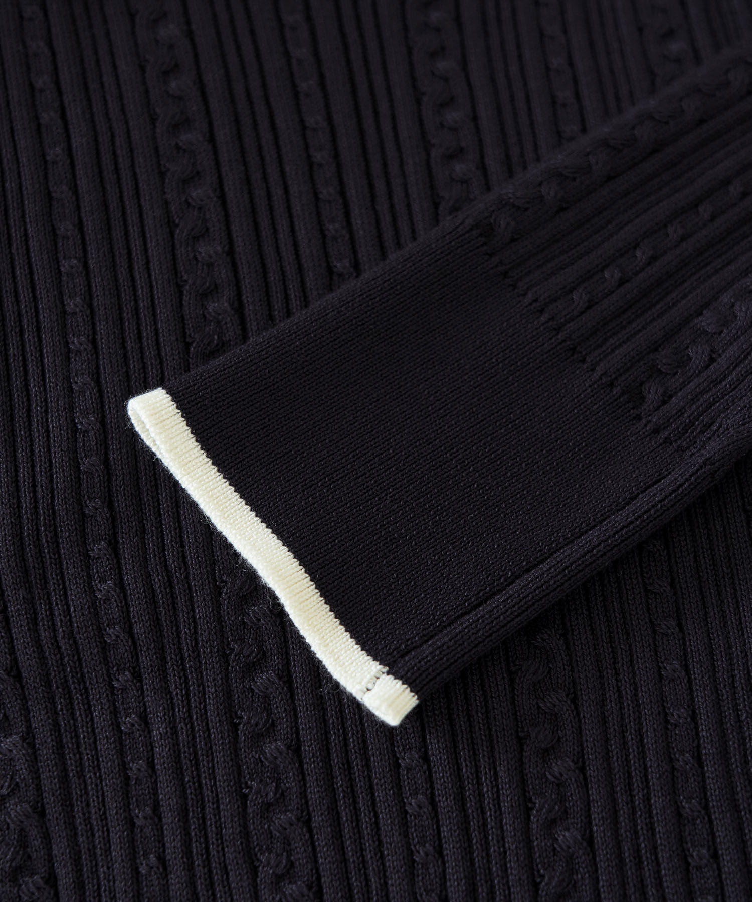 Rope&rsquo;Picnic「洗濯機OK/BIO GRACEミニケーブルニットプルオーバー」|ニット・セーター|