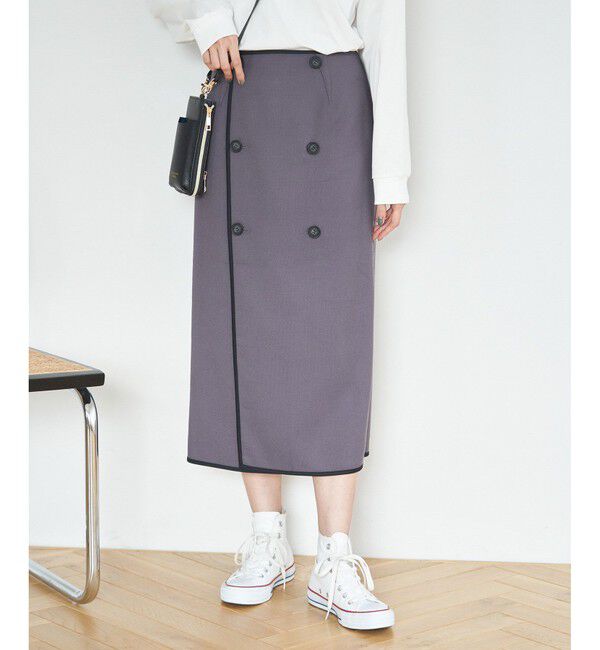 Rope&rsquo;Picnic「チェック＆無地リバーシブルスカート」|スカート|