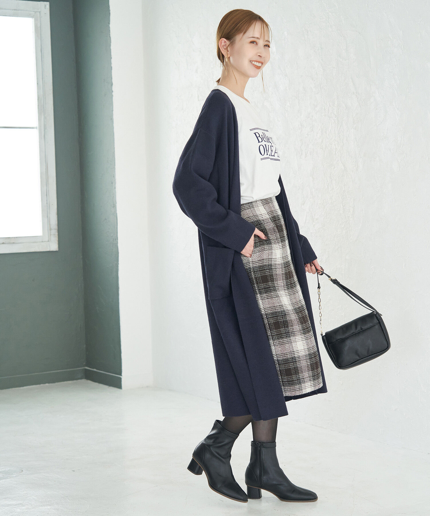 Rope&rsquo;Picnic「【WEB限定】ツイードチェックアイラインスカート」|スカート|