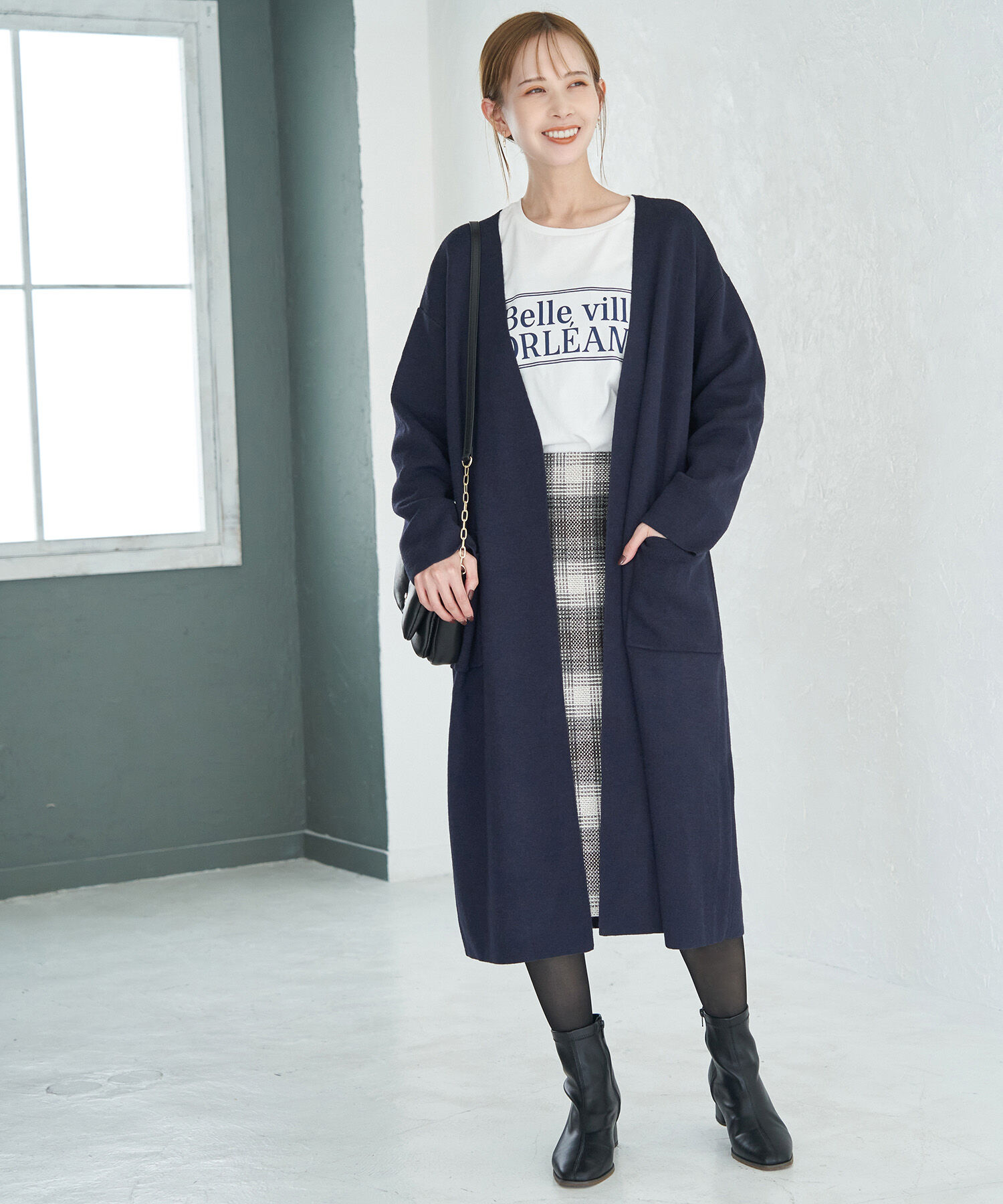 Rope&rsquo;Picnic「【WEB限定】ツイードチェックアイラインスカート」|スカート|