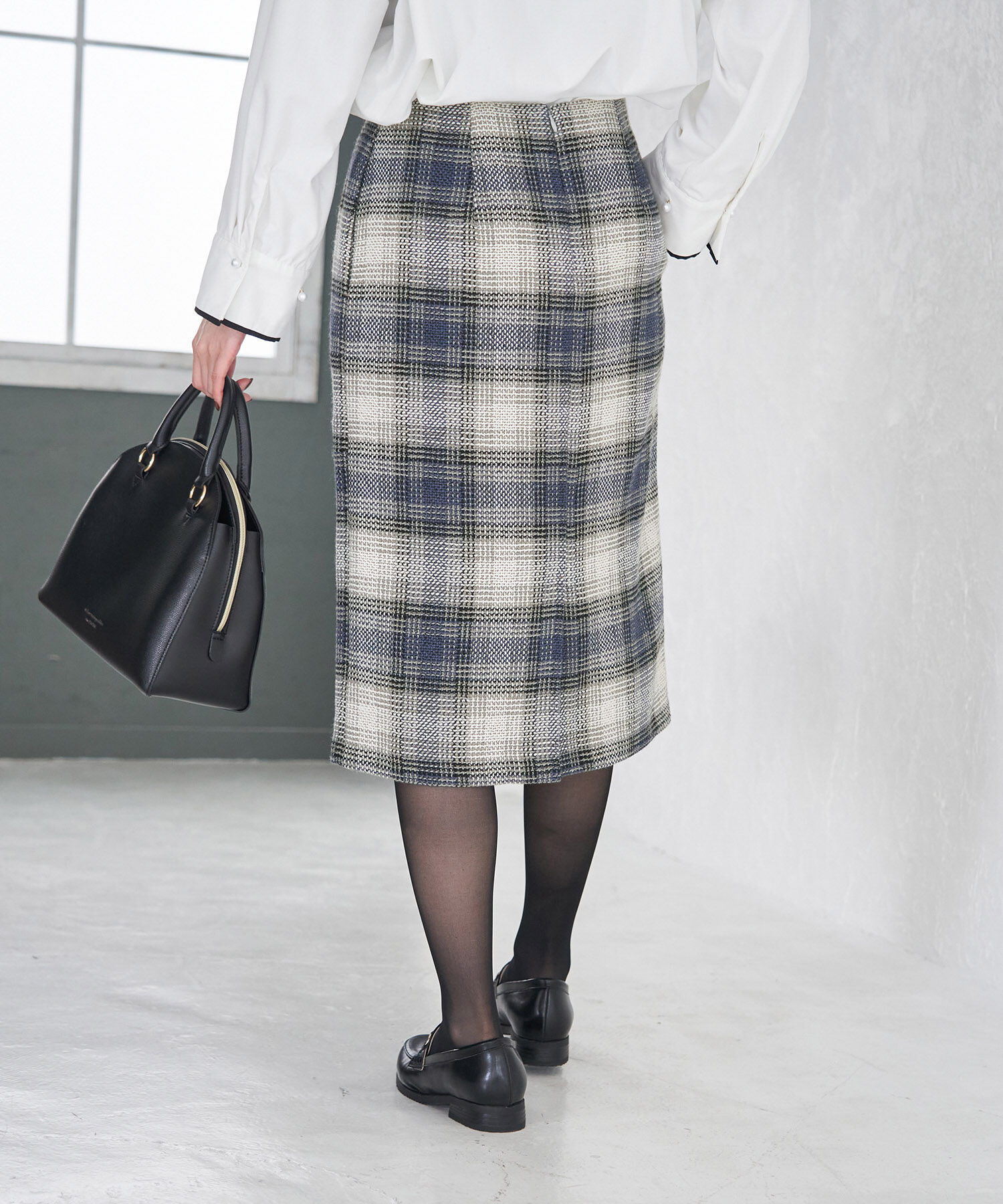 Rope&rsquo;Picnic「【WEB限定】ツイードチェックアイラインスカート」|スカート|