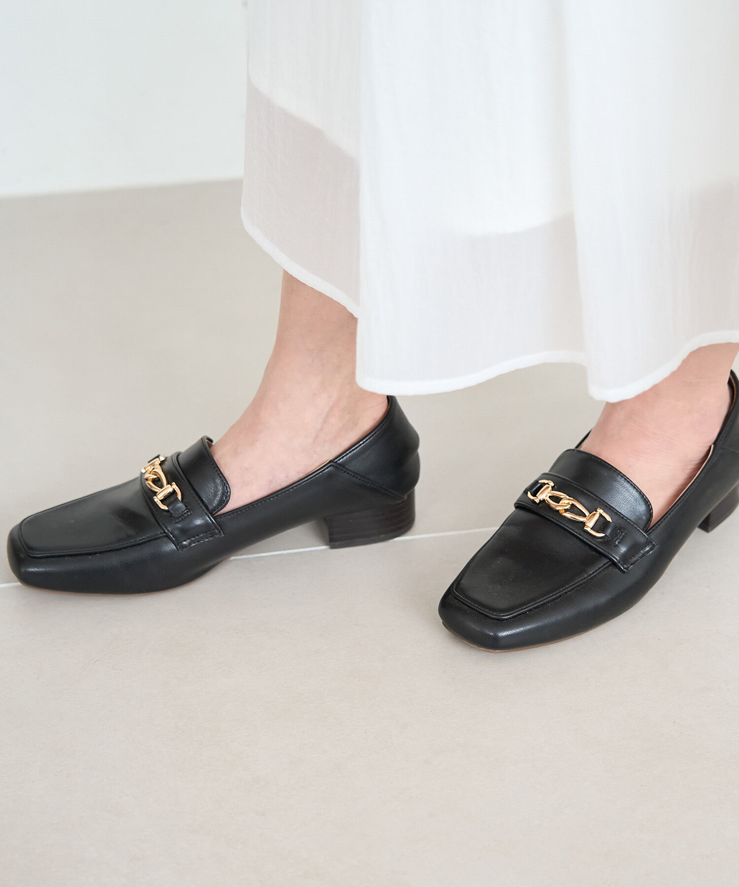 ROPE PICNIC PASSAGE「スクエアトゥビットローファーバブーシュ」|ローファー|