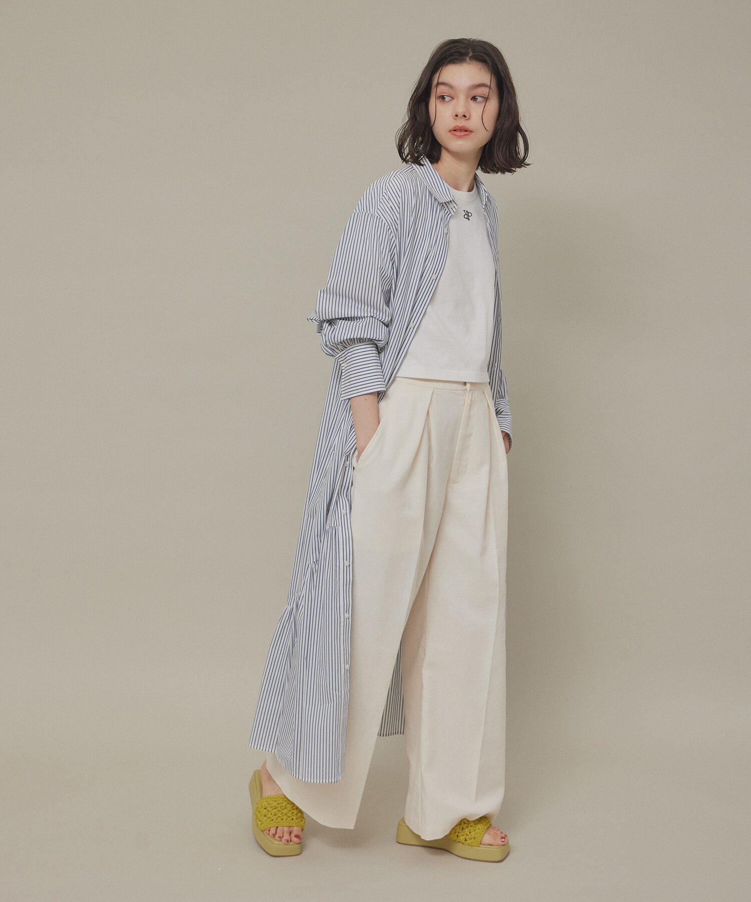 ROPE' PICNIC R「ボリュームストライプシャツワンピース/リンクコーデ」|その他|