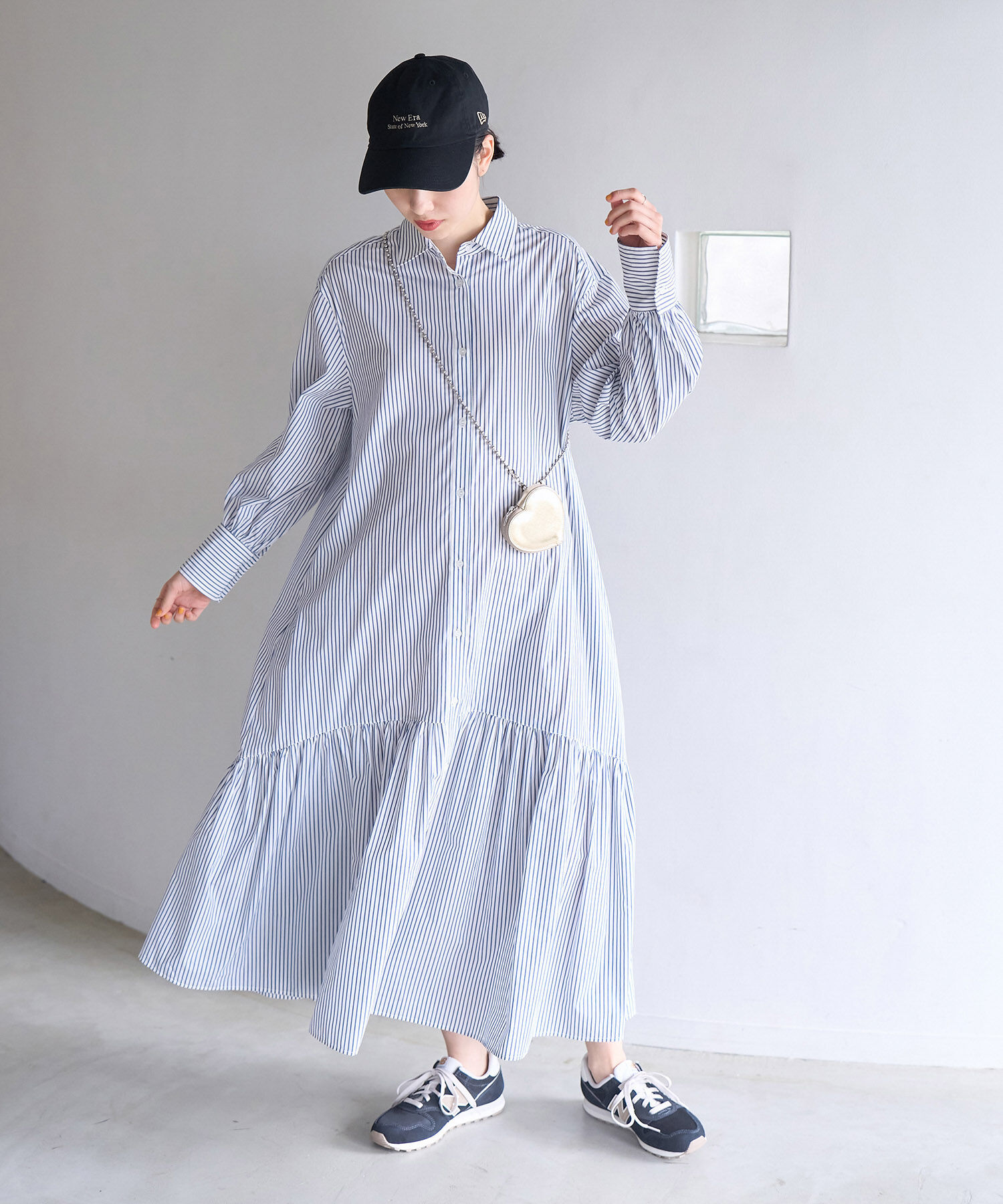 ROPE' PICNIC R「ボリュームストライプシャツワンピース/リンクコーデ」|その他|