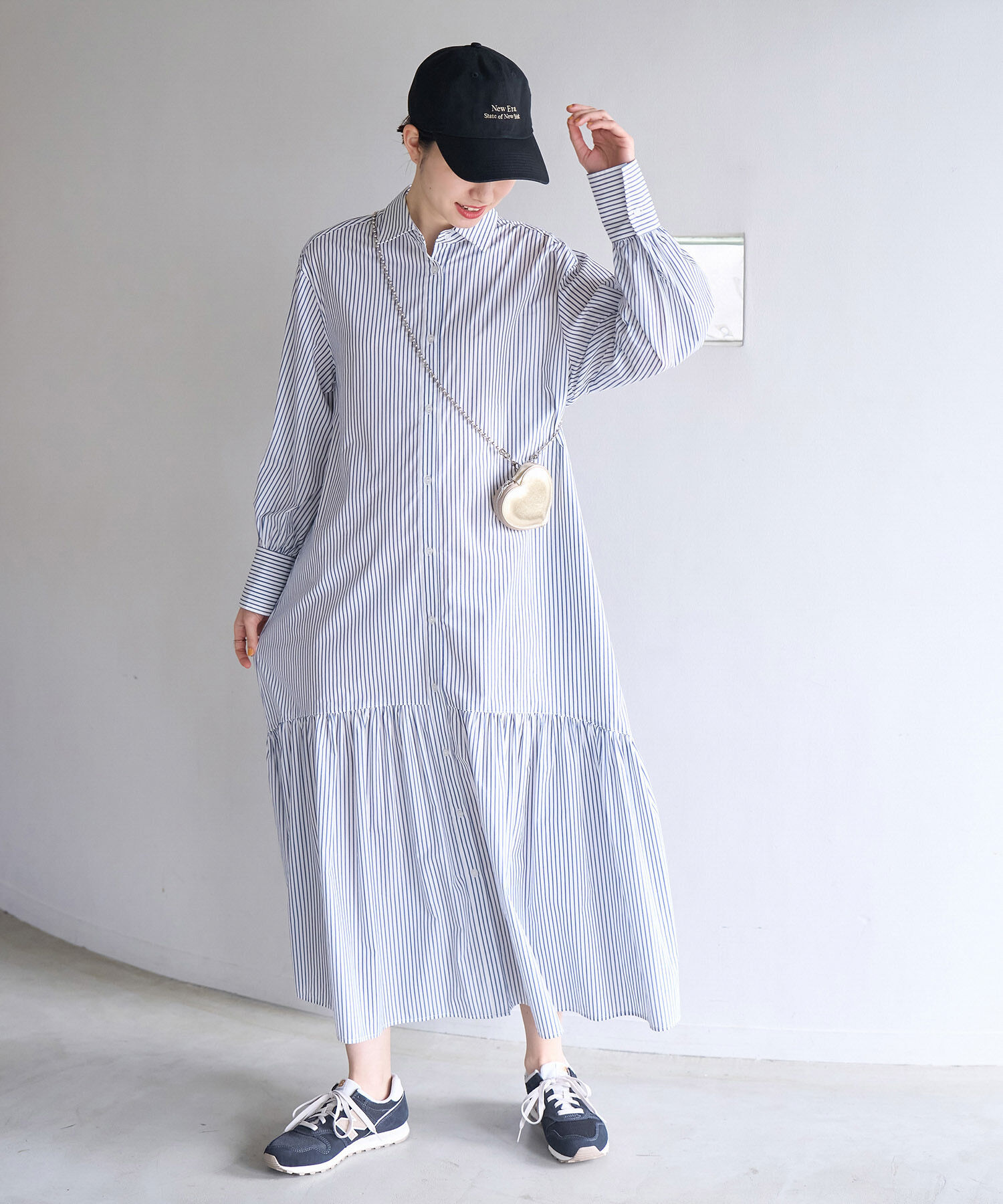 ROPE' PICNIC R「ボリュームストライプシャツワンピース/リンクコーデ」|その他|