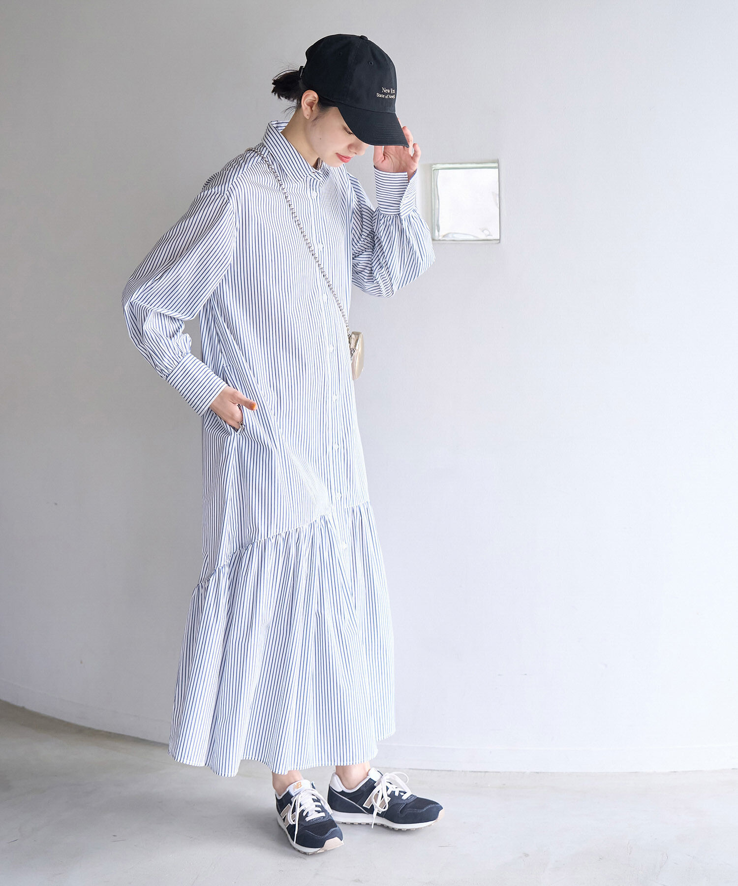 ROPE' PICNIC R「ボリュームストライプシャツワンピース/リンクコーデ」|その他|