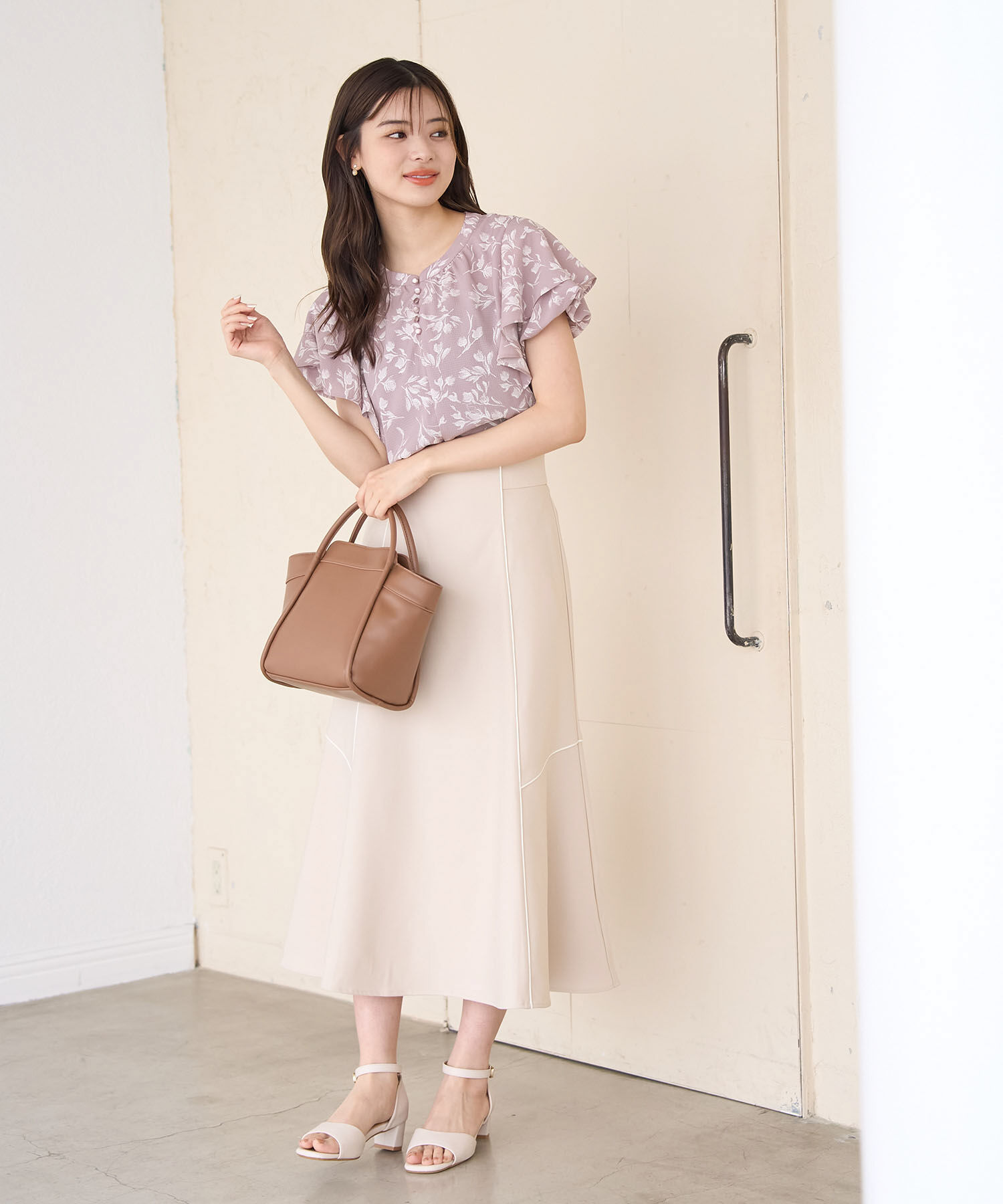 Rope&rsquo;Picnic「花柄ラッフルブラウス/リンクコーデ」|シャツ・ブラウス|